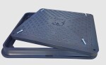 MIDAS Poklop A15 do1,5t DN600x600 hranatý, kompoz.POLYMER h=70 mm, uzam. 2x šroub,v.r.710x710 mm