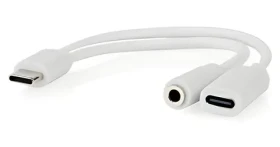 Nedis CCGB64922WT01 / Adaptér USB-C / USB-C + 3,5mm jack / 0,1 m (CCGB64922WT01)