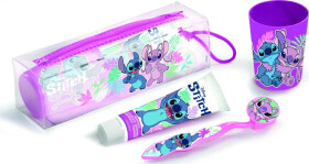Set na dentální hygienu Stitch zubní kartáček+ zubní pasta+kelímek - UnderCover