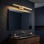 Koupelnové nástěnné LED svítidlo APP1865-1W 80 cm BRUSH GOLD OSW-66021