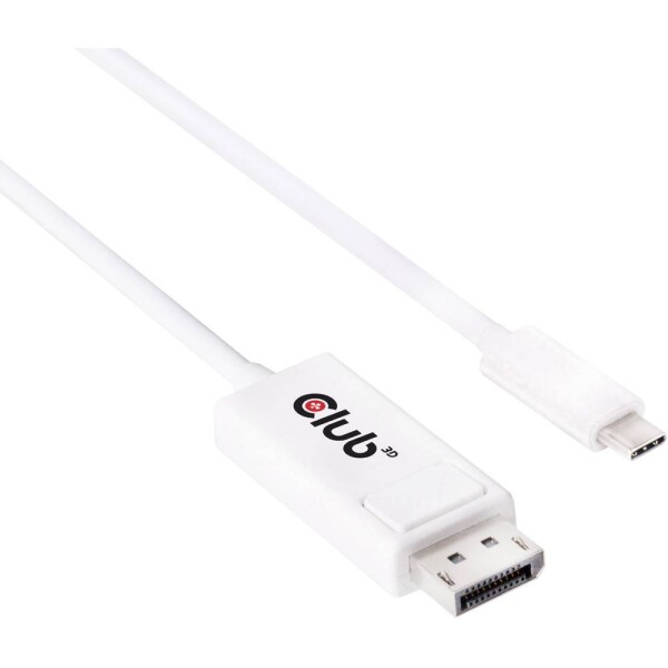 Club3D USB-C® / DisplayPort kabelový adaptér USB-C ® zástrčka, Konektor DisplayPort 1.20 m bílá CAC-1517 Kabel DisplayPort