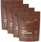Vilgain Mini Cookies BIO – 4× kešu, čokoláda a vlašské ořechy 100 g