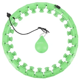 HMS HHW01 Masážní hula hoop se závažím zelená (5907695552287)