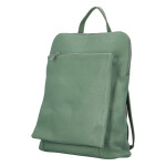 Prostorný dámský kožený batoh Jean, zelený