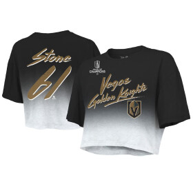 Fanatics Dámské tričko Vegas Golden Knights Mark Stone 2023 Stanley Cup Champions Name Number Dip-Dye Cropped Velikost: