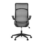 Kancelářská židle, houpací mechanismus, šedá síťovina, KA-A182 BK