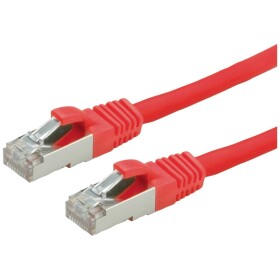 Value 21.99.1261 RJ45 síťové kabely, propojovací kabely CAT 6 S/FTP 5.00 m červená (jasná) dvoužilový stíněný, bez halogenů, samozhášecí 1 ks