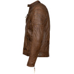 Pánská Kožená Bunda Allesio Aged Brown Brixton Hnědá Velikost: 8XL