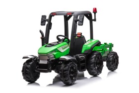 Mamido Dětský elektrický traktor s přívěsem BLT zelený
