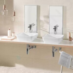 VILLEROY & BOCH - Artis Umyvadlo na desku, 410x410 mm, CeramicPlus, Stone White 417841RW