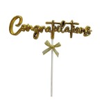 Cesil Cesil Zápich do dortu zlatý Congratulations