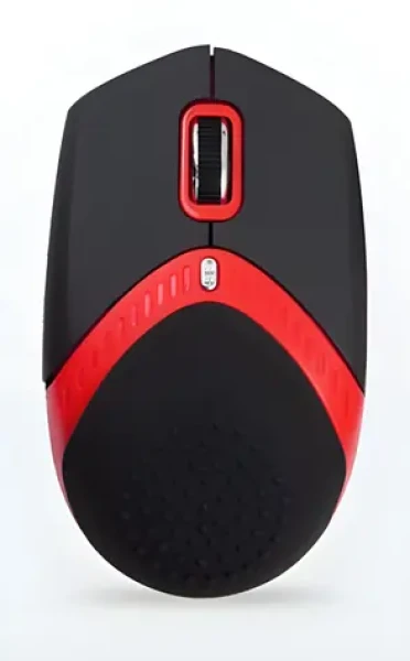 AMEI AM-M101R černo-červená / Ergonomická myš / Optická / Drátová USB / 1600 DPI / 4 tlačítka (AMEI AM-M101R)