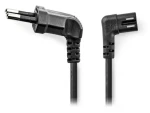 Nedis napájecí kabel Euro - IEC-320-C7 černý / Napájecí kabel / oboustranně úhlový 90° / dvoulinka / 5 m (CEGL11055BK50)