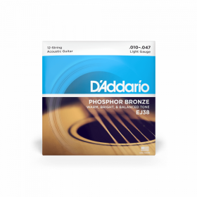 D'Addario EJ38 Phosphor Bronze 12 Light - .010 - .047