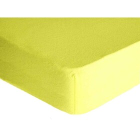 DekorTextil Napínací prostěradlo FROTÉ Premium světle žluté ROZMĚR: (š/d/v) 160 x 200 x 20 cm