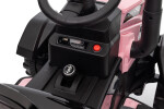 Mamido Dětský elektrický traktor s vlečkou 12V 7Ah růžový