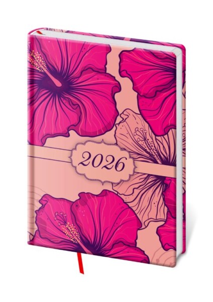 Týdenní diář 2026 Helma A5 - Vario Lyra Hibiscus