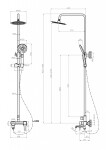 INVENA - Sprchový sloup FIRA černá AU-71-B04-V