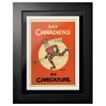 Mustang Obraz v rámu Montreal Canadiens NHL Program Cover Les Canadiens en Caricature 1930