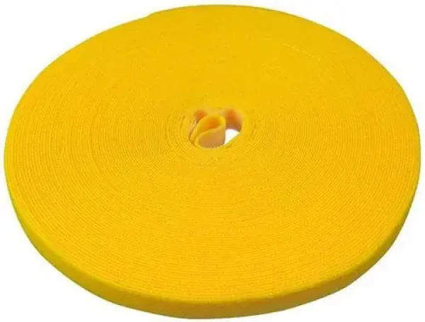 LABEL THE CABLE PRO Roll Dual žlutá / Stahovací páska se suchým zipem / Role 25 m / Oboustranná (PRO 1240)