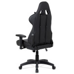 Kancelářská židle houpací mech., černá koženka, plast. kříž