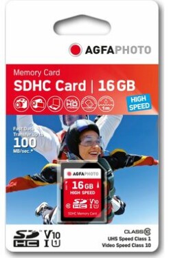 AgfaPhoto SDHC Card High Speed 16GB / R:90 MB/s / W:15 MB/s / Class 10 (10426)