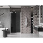 MEXEN/S - Velar L posuvné sprchové dveře 90, grafit, bílá 871-090-003-41-20