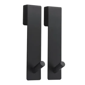 MSV NOKO 2 ks závěsných háčků na sprchovou zástěnu matně černé / ocel / 10 mm (3700703997733)