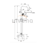 INVENA - Sprchový sloup MALTA se sprchovou baterií AU-27-B01-S