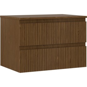 MEXEN/S - Rivel koupelnová skříňka pod umyvadlo 70 cm s deskou, 2 zásuvky, reliéf , ořech 91A20-07047-2-BFFC86