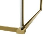 HOPA - Pevná boční stěna PANEL BELVER GOLD NEW - Barva rámu - Zlatá, Pevná stěna - 90 Směr zavírání - Univerzální Levé / Pravé, Výplň - Čiré bezpečnostní sklo - 8 mm BCBELV90PSBGCN