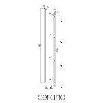 CERANO - Stěnový profil pro instalaci do niky pro dveře a zástěny Antelo L/P - černá matná - 10 mm CER-432466