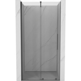 MEXEN/S - Velar posuvné sprchové dveře 80, transparent, grafit kartáčovaná 871-080-000-01-66