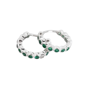 LUNICA Dětské stříbrné kroužky EMERALD 1025