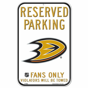 Wincraft Cedule Anaheim Ducks Reserved Parking Sign