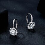 Stříbrné náušnice Swarovski Elements Marcia, stříbro 925/1000, Stříbrná