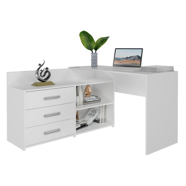 Psací stůl rohový Dany bílá/antracit