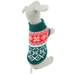 Christmas svetr pro psa Barva: Tmavě zelená, Délka zad (cm): 18, Obvod hrudníku: 23 - 28 cm