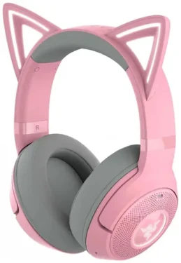 Razer Kraken Kitty V2 BT - ružová/ bezdrátová herní sluchátka / mikrofon / Bluetooth 5.2 / RGB (RZ04-04860100-R3M1)