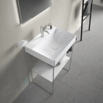 DURAVIT - DuraSquare Umyvadlo 600x470 mm, bez přepadu, s otvorem pro baterii, DuraCeram, bílá 2353600041