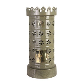 Strömshaga Kovový svícen Tiled Stove Olive Green, zelená barva, kov