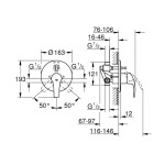 GROHE - Eurosmart Vanová baterie pod omítku s tělesem, chrom 33305002