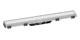 HANSGROHE - RainDrain Match Sprchový žlab s nerezovým roštem 600, s výškově stavitelným rámem, matná bílá 56036700