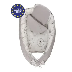 Bomimi HAGI Hnízdečko s polštářkem soft, KOLOUŠEK šedá (BO2312GRY039)