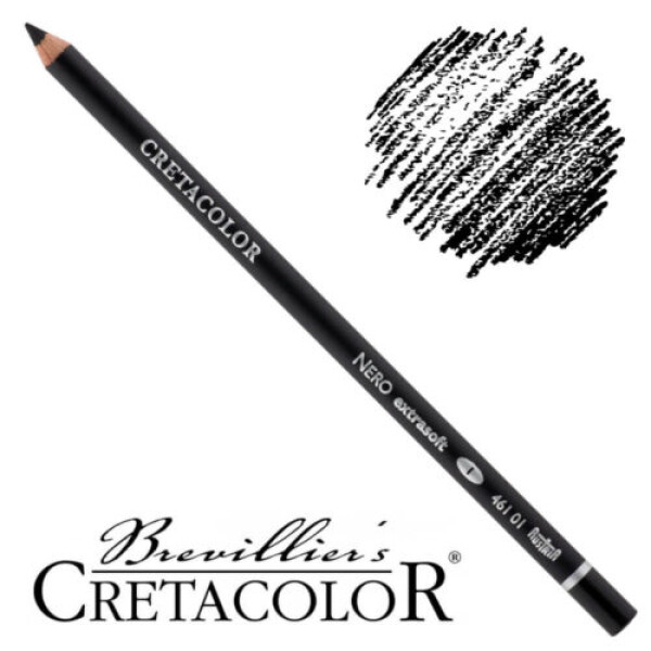 Cretacolor Nero olejový uhel v tužce extra měkký
