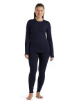 Dámské merino triko ICEBREAKER Wmns 260 Tech LS Crewe, Midnight Navy velikost: XS