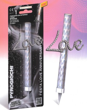 Dortová fontána "Love" stříbrná Pyrogiochi Dortová fontána "Love" stříbrná Pyrogiochi