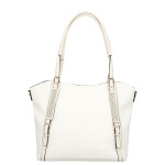 Stylová dámská koženková kabelka na rameno Zita, bílá