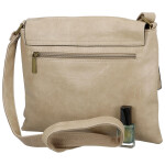 Trendy dámská koženková crossbody kabelka Ada, tmavě béžová