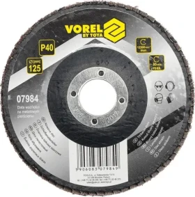 Vorel Lamelový brusný kotouč 125 mm P40 / Brusný kotouč / Zrnitost P40